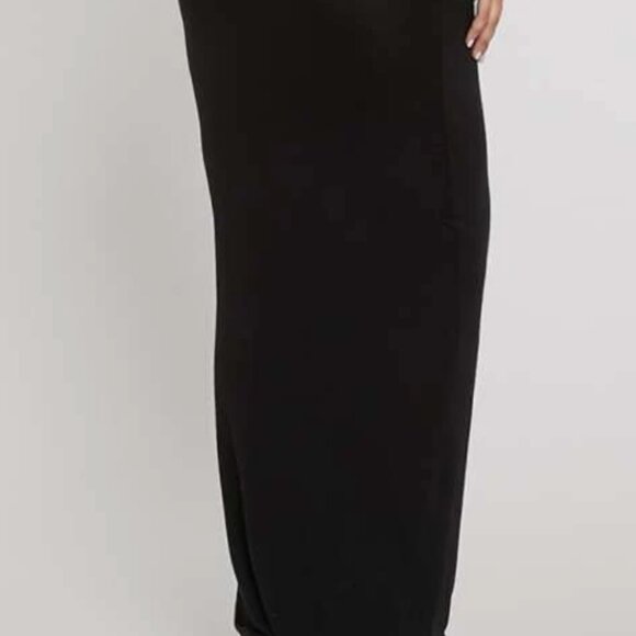 Women's Black Maxi Dress Stretchy L Large - Picture 5 of 5